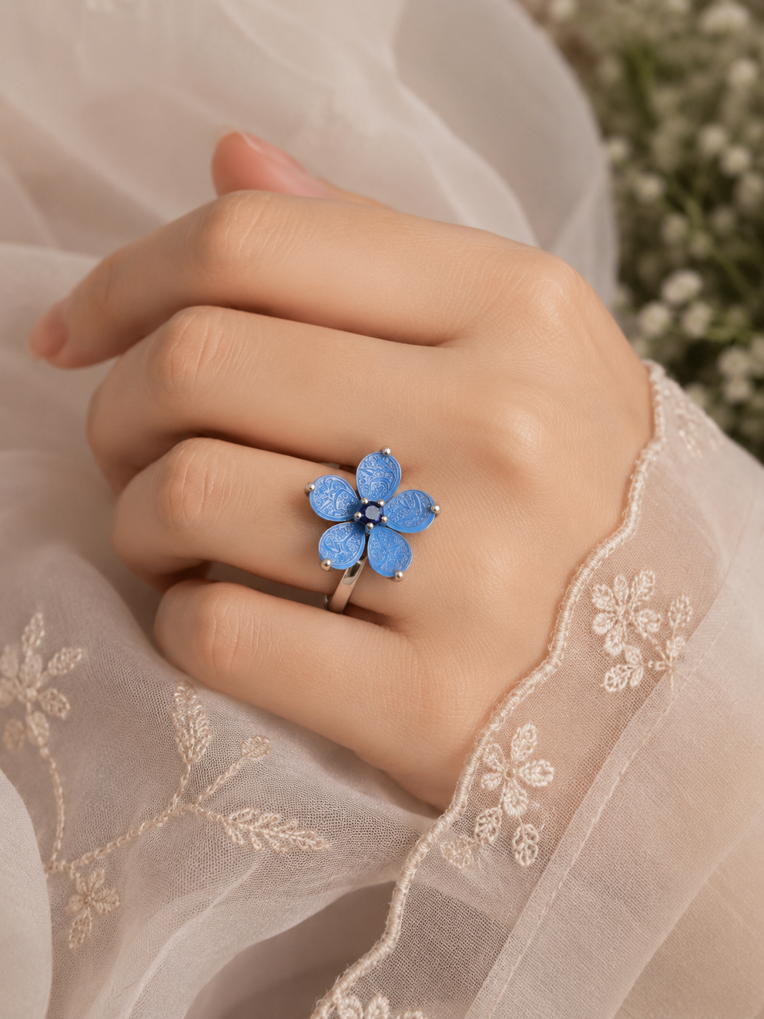 Flower Style Ring Adjustable
