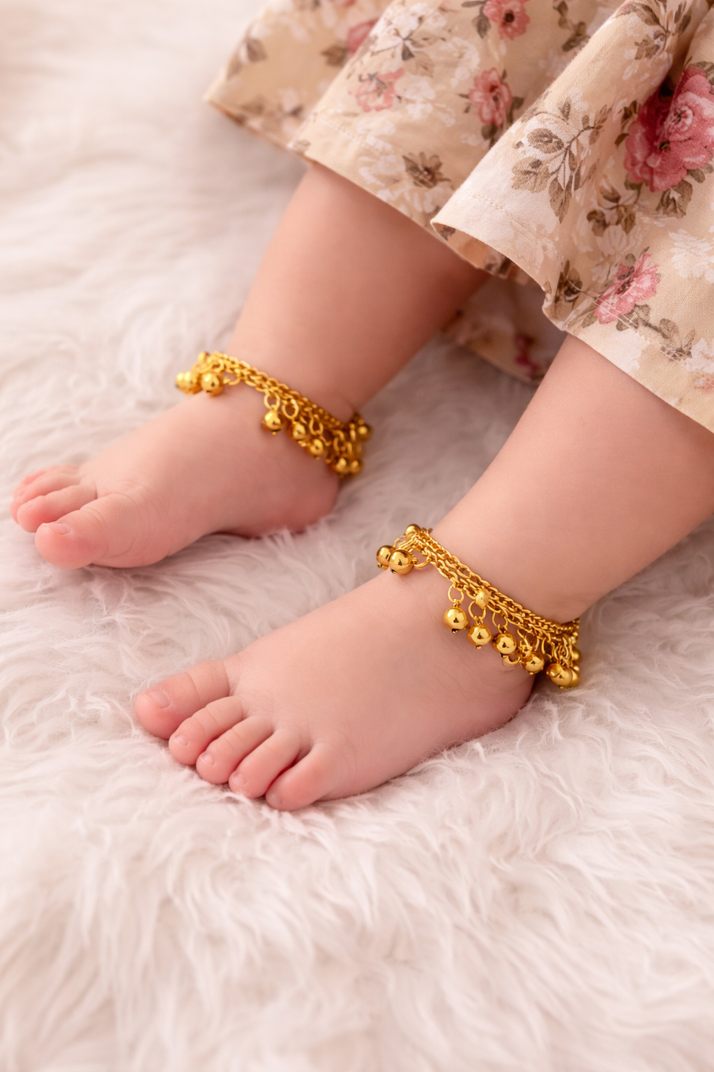 Golden anklets for kids (Pair)